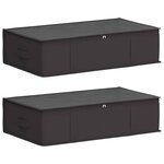 vidaXL Boîte de rangement avec fenêtre transparente 2 Pièces Anthracite