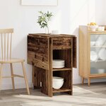 vidaXL Table à dîner 115 x 70 x 75 cm Bois d'ingénierie Bois ancien