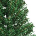 vidaXL Sapin de Noël artificiel moitié avec support vert 210 cm PVC