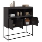 vidaXL Buffet noir 100 5x39x107 cm acier