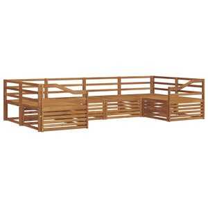 vidaXL Ensemble de canapés d'extérieur 6 Pièces Naturel