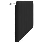 vidaXL Coussin de tête de lit Hanko noir 120 cm velours