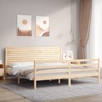 vidaXL Cadre de lit sans matelas 200x200 cm bois massif