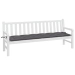 vidaXL Coussin de banc de jardin anthracite 200x50x7 cm tissu oxford