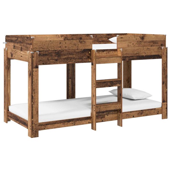 vidaXL Lit Superposé pour Enfants Bois ancien 100 x 190 cm