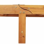 vidaXL Transat Marron et Crème 199 x 63 x 85 cm Bois d'Acacia Massif