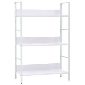 vidaXL Bibliothèque à 3 niveaux blanc 60x27 6x90 5cm bois d'ingénierie