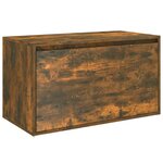 Banc banquette d'entrée 80 x 40 x 45 cm chêne fumé bois d'ingénierie 02_0010772