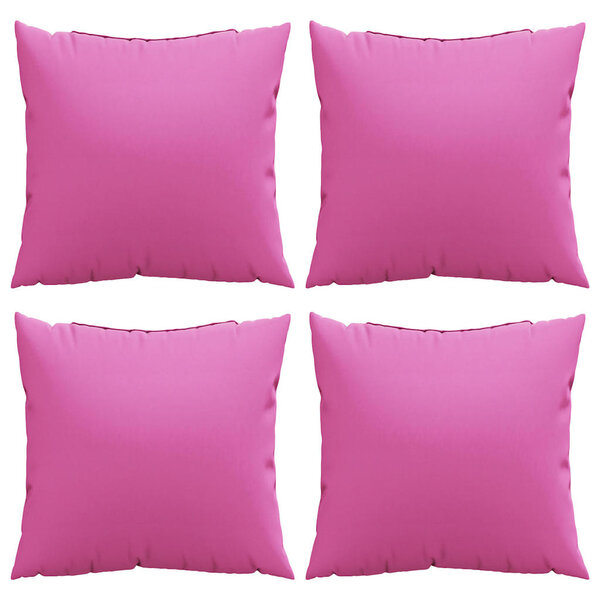 vidaXL Coussins Éparpillés 4 Pièces Rose 50 x 50 cm Tissu en Polyester