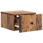 vidaXL Cabinet de chevet mural 2 Pièces Bois ancien 33 x 34 5 x 20 cm