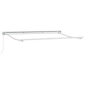 vidaXL Cadre de auvent Blanc 3.5 x 2 m Acier thermolaqué  aluminium