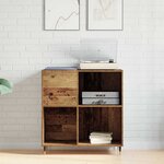 vidaXL Meuble à vinyles Bois ancien 85 x 38 x 89 cm Bois d'ingénierie