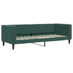 vidaXL Lit de jour avec gigogne et tiroirs vert foncé 80x200cm velours