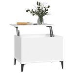 vidaXL Table basse Blanc 60x44 5x45 cm Bois d'ingénierie