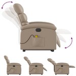 vidaXL Fauteuil de massage inclinable électrique cappuccino similicuir