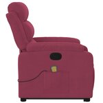 vidaXL Fauteuil de massage inclinable Rouge bordeaux Velours