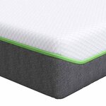 vidaXL Matelas Moyennement doux 80 x 160 cm Blanc et Gris