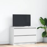 vidaXL Meuble TV blanc 80x35x54 cm bois d'ingénierie