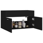 vidaXL Armoire d'évier Noir 80x38 5x46 cm Bois d’ingénierie