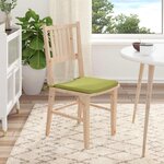vidaXL Coussins de siège 4 Pièces Vert clair 40 x 40 x 3 cm tissu
