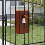 vidaXL boîte aux lettres Rouillé 30 x 20 x 55 cm Acier patiné
