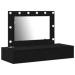 vidaXL Table de Toilette Noir 100 x 40 x 70 cm Bois d'ingénierie
