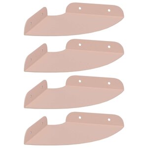vidaXL Étagère flottante avec étagère 4 Pièces Rose 15 x 15 x 2 cm