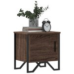 vidaXL Tables de chevet 2Pièces chêne marron 40x30x40cm bois d'ingénierie