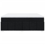 vidaXL Sommier à lattes de lit avec matelas Noir 180x200 cm Tissu