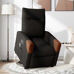 vidaXL Fauteuil de massage inclinable Noir Tissu