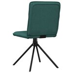 vidaXL Chaises à manger lot de 2 vert foncé tissu
