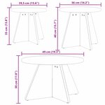 vidaXL Table basse 3 Pièces Blanc