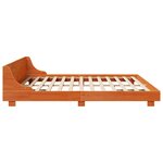 vidaXL Cadre de lit sans matelas cire marron 200x200cm bois pin massif
