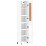 vidaXL Buffet haut Blanc 34 5x34x180 cm Bois d'ingénierie