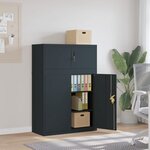 vidaXL Classeur anthracite 90x40x130 cm acier