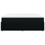 vidaXL Sommier à lattes de lit avec matelas Noir 180x200 cm Tissu