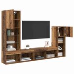 vidaXL Meubles TV muraux 4 Pièces Bois ancien Bois d'ingénierie