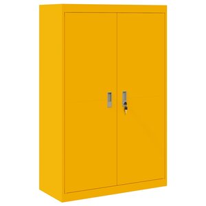vidaXL Armoire de rangement 2 Pièces Jaune moutarde 90 x 40 x 140 cm