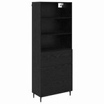 vidaXL Haut Armoire avec tiroir Chêne noir 69 5 x 34 x 180 cm