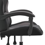 vidaXL Chaise de jeu Noir et gris Similicuir