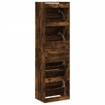 vidaXL Armoire à chaussures 4 tiroirs rabattables chêne 60x42x204 cm
