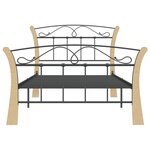vidaXL Cadre de lit sans matelas noir métal 100x200 cm