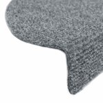 vidaXL Tapis d'escalier autocollants 30 pièces 65 x 21 x 4 cm Gris clair Demi-rond Grand