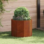 vidaXL Jardinière Rouillé 60 x 60 x 50 cm