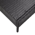 vidaXL Salon de jardin 5 Pièces avec coussins Résine tressée Noir