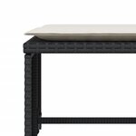 vidaXL Chaise de jardin avec tabouret noir résine tressée