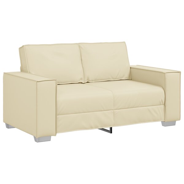 Canapé loveseat vidaXL Crème 120 cm en simili cuir