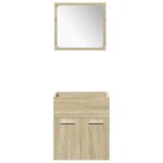 vidaXL Ensemble de meubles de salle de bain 4 Pièces chêne sonoma
