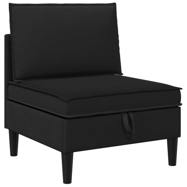 vidaXL Canapé central avec rangement Noir Velours