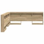 vidaXL Tête de lit de rangement Chêne Sonoma 200 cm Bois d'ingénierie